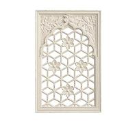 XLIHAWY Rustique Bois Fenêtre Cadre, Rectangulaire Miroir Mural(21.7x1.6x33.9in-A)