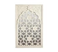 XLIHAWY Rustique Bois Fenêtre Cadre, Rectangulaire Miroir Mural(21.7x1.6x33.9in-B)