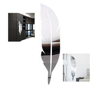 XLKJ Miroir Mural 3D Portable DIY Plume Miroir Wall Sticker Art Home Mural Decor