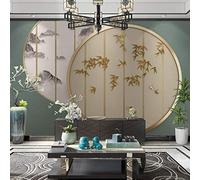 XLMING Bamboo Leaf Hotel Club Papier Peint 3D Intissé Salon Canapé Chambre À Coucher Salle Manger Intérieure Murale-300cm×210cm