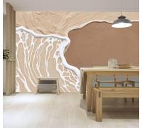 XLMING Créativité Vagues Dans Les Airs Texture De Sable Abstrait Art 3D Papier Peint Premium Texturé Soie Bureau Salle à Manger Salon Chambre Coucher Canapé TV Mur-400cm×280cm