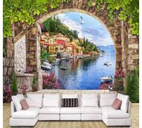 XLMING En Trois Dimensions Arc Architecture Urbaine Paysage 3D Papier Peint Luxe Décoration Manger Adulte Intérieure Salon Canapé Chambre Fond TV Mur-150cm×105cm