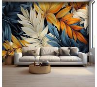 XLMING Rétro Dessin À La Main Aquarelle Feuilles Art 3D Papier Peint Luxe Décoration Manger Adulte Intérieure Salon Canapé Chambre Fond TV Mur-350cm×256cm
