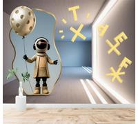 XLMING Robot Ballon Abstrait Lettres Art 3D Papier Peint Premium Texturé Soie Bureau Salle à Manger Salon Chambre Coucher Canapé TV Mur-430cm×300cm
