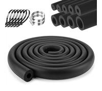XLTBOMS 1.8m Calorifuge Tuyau Chauffage Ø 13mm Manchon Isolant Tuyau | Isolation Tuyaux Chauffage, pour la Climatisation et les Installations Sanitaires, Imperméable & Durable (Noir, 13mm)