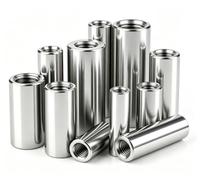 XLTBOMS 12 Pièces Manchons Filetés Ronds, M12x40x16mm, Écrous Long en Acier | Écrous de Raccordement Rond, Écrous à tige filetée, Ecrou Manchon, Ecrou Cylindrique Long Entretoise, pour Machine, Meuble
