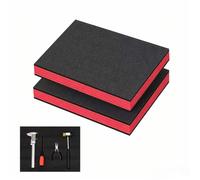 XLTBOMS 2 Unité Mousse pour Outils - 40 x 30 x 2,5 cm, Inserts en Mousse | Mousse Caisse a Outil, Bloc de Mousse Polyuréthane, Mousse à Découper, pour boîte à outils, système de rangement à (Noir)
