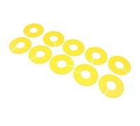 XLWLLNJ 10 Séparateurs de Taille Colorés pour Portants à Vêtements, Jaune, 9x3.5cm