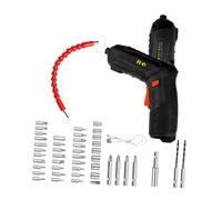 XLWLLNJ 32 Pièces Tournevis Électrique Sans Fil Tournevis Multifonction avec Accessoires Interchangeables Poignée Ajustable et Rotation 90 Degrés, 49 pièces