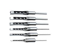 XLWLLNJ 6 Pièces Mortaise Carrée Outil Percage Bois Ensemble Mèche HSS Efficacité Montage Compatible Machines Convient pour Décoration, 6PCS