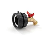 XLWLLNJ Adaptateur de Robinet en Laiton pour Citerne IBC Raccord Connecteur Vanne Usage Extérieur Intensif Débît Contrôlé pour, 62mm Filetage Fin Vers Robinet 4 Points