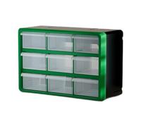 XLWLLNJ Armoire de Rangement Tiroir avec Plusieurs Compartiments Tiroirs de Tri pour Organisation d'Outils en Matériau PP Adapté au Rangement, Grille Moyenne Verte 9