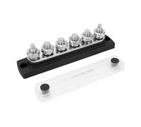 XLWLLNJ Bloc de Distribution d'Énergie 300A 48V pour Connexion Batterie Barrette de Masse Positive Bornier Transparent Antioxydant Gestion Facile des, Noir