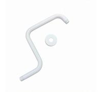 XLWLLNJ Bras de Coudé Z Raccord Tube Adaptateur Fixation Murale à Embout Fileté et Base de Support Rosace Ronde Incluse Acier Inoxydable 201 Adapté pour, Blanc Mat