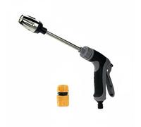 XLWLLNJ Buse de Lavage Voiture Lance Jet Arrosoir Tuyau Laveur Métal et Tige Inox Réglables Poignée Antidérapante Ergonomique Variables pour Nettoyage, Gun With Quick Conn