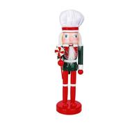 XLWLLNJ Casse-Noix Chef 25 Cm Festif Figurine Casse-Noix Chapeau Chef Résistant Personnage Décoratif Peint à la Main pr Espaces Familiaux, Style B