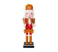 XLWLLNJ Casse-Noix Chef 25 Cm Festif Figurine Casse-Noix Chapeau Chef Résistant Personnage Décoratif Peint à la Main pr Espaces Familiaux, Style D