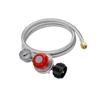 XLWLLNJ Détendeur Régulateur Tuyau Indicateur Métal Connexion Haute Pression Réglable Adapté à Brûleur Barbecue Réchaud Camping Jardin Plein Air, 5 Pieds