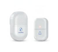 XLWLLNJ Dispositif d'Appel d'urgence Carillon d'Alarme sans Fil Sonnette Récepteur Émetteur avec 38 Mélodies Mémoire Volume Réglable IP33 Adapté à Atelier Intérieur, Blanc