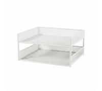 XLWLLNJ Étagère à Documents de Bureau Organiseur Dossiers Range-papiers Support Courrier Grille en Fer à Niveaux pour Tri Visuel Aération Gain de Place, Blanc, Vertical