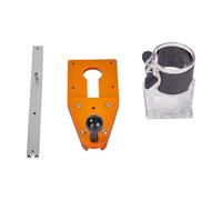 XLWLLNJ Flip Board Accessoire pour Machine de Fraisage de Bois avec Guide de Coupe de Cercle Plaque D'Équilibre et Couvercle Transparent Fonction D'Ajustement, Rail de guidage de 60 cm