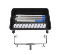 XLWLLNJ Grand Rouleau de Peinture Plateau Rouleau Bac Peinture Support Applicateur Matériau Polyester Structure Pratique, Bac À Rouleau Avec Roulettes Et Ensemble De Brosses À Rouleau