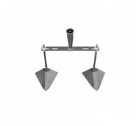XLWLLNJ Houe Agricole Cultivateur Sarcleur Butteur Binette à Dents Triangulaires en Acier au Manganèse Réglage d'Écartement des Rangs pour Tranchées Propres, 30CM 2 Heads