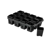 XLWLLNJ Jardinière Plateau de Démarrage Pot Rectangulaire Bac à Fleurs en Plastique PP Léger pour Usage Intérieur Extérieur Adaptée pour L'Entrée Le Pont et, 12 Grille