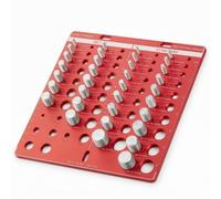 XLWLLNJ Jauge de Filetage en Aluminium Gabarit Plaque Mesure Jauge Construction 6061 Résistante Repérage Métrique et Pouces Échelle Gravée pour Longueurs, 34 Trous 6mm D Épaisseur