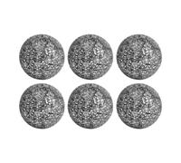 XLWLLNJ Lot de 6 Boules de Mosaïque Sphériques En Verre Craquelé, Idéales pour Décorer Un Bol, Un Vase Ou Une Table. Légères et En Verre, Elles Conviennent Pa, Argent Noir
