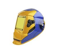 XLWLLNJ Masque de Soudage Auto Assombrissant Casque Visière Écran avec Indicateur Faible Énergie Fenêtre 100x93mm Commandes, Masque De Soudage À Obscurcissement Automatique, Couleur Vraie