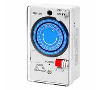 XLWLLNJ Minuterie Mécanique 24 Heures Précis Interrupteur Horaire Mécanique Compact Interrupteur Temporisé Cadran Bleu pr Atelier