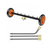 XLWLLNJ Nettoyeur Haute Pression Polyvalent Accessoire Nettoyage Châssis Voiture Buse à Jet Rotatif Aluminium pour Entretien Véhicules Extérieur Allée Terrasse, Orange