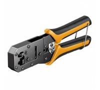 XLWLLNJ Pince à Sertir Réseau Outil Crimpage Coupe Décapage Pince Connecteur RJ45 pour Câbles Ethernet Structure Robuste en Alliage Poignée Confort Adaptée, Jaune