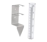 XLWLLNJ Pluviomètre pour des Précipitations Tube de Remplacement Extérieur Jauge de Pluie Décorative Claire Support en Acier Inoxydable A, Tube 14cmx2cm