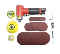 XLWLLNJ Ponceuse Pneumatique Ponceuse à Air Polisseuse Meuleuse à Angle Droite pour Dégrossissage et Finition Moteur Acier Poignée Grip Adaptée aux, Rouge, Haute Configuration, Cœur Droit