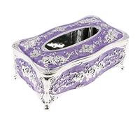 XLWLLNJ Porte-mouchoirs Luxueux Boîte à Mouchoirs Acrylique Distributeur Papier Serviettes Décor Classique Aimanté Convient pour Cuisine Salon Chambre, Sliver Purple