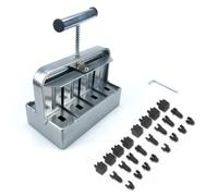 XLWLLNJ Presse Mottes de Terre Manuelle Presseur de Terre Moule à Mottes Outil de Jardinage Presse à Semis avec Poignée en T Tige Centrale Métal Robuste