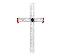 XLWLLNJ Règle de Mesure Ligne Menuiserie Équerre Aluminum Alliage Bloc Réglable Convient pour Menuiserie Atelier Pose D'Étagères Rénovation, 60cm