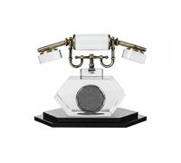 XLWLLNJ Réplique Téléphone Vintage Figurine Téléphone Cristal Statue Téléphone Décoration Téléphone Ornement Table en Cristal et Résine Style Rétro, 24 X 15 X 28 Cm
