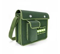 XLWLLNJ Sac à Outils Industriel Sacoche Organiseur Pochette Besace Ceinture en Toile Épaisse Résistante avec Bandes Réfléchissantes Poignée et Sangle Réglable, M 40-35-12cm, Compartiment+Poche