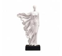 XLWLLNJ Sculpture Abstraite Femme Silhouette Statue Décoration Résine Surface Douce Forme Contemporaine Drapé Élégant Ambiance Sobre Adaptée au Salon Console Buffet Étagère Cadeau, Beige