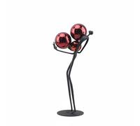 XLWLLNJ Sculpture Décorative Moderne Statue Abstraite Figurine Métal Ornement Table Cadre Noir Finition Luxe Discrète Convient aux Salons Meubles TV Étagères, Noir Et Rouge, 16 X 13 X 37 Cm