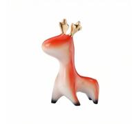 XLWLLNJ Sculpture Maison Moderne Statuette Cerf Figurine Décor en Métal Laiton Finition avec Silhouette Épurée et Élégante Adaptée au Bureau Open Space Salle de Réunion, Orange, Grand