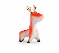 XLWLLNJ Sculpture Maison Moderne Statuette Cerf Figurine Décor en Métal Laiton Finition avec Silhouette Épurée et Élégante Adaptée au Bureau Open Space Salle de Réunion, Noir Obsidienne, Petit