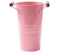 XLWLLNJ Seau à Glace Pot de Fleurs Support Plantes Seau à Glaçons Métal Artisanat Solide Polyvalent Convient pour Bureau Salon Balcon Décoration Maison Fête, Rose