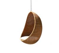 XLWLLNJ Siège Suspendu Rotin Métal Bambou Balancelle Facile à Entretenir Repose-Pieds Inclus pour Lecture Loisirs Espace Intérieur Extérieur, Modèle Suspendu, Couleur rotin