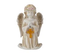 XLWLLNJ Statuette d'ange en Résine, Figurine Lumineuse Solaire, Sculpture de Collection, Ornement de Jardin, Décoration de Micro-, Idéale pour La F