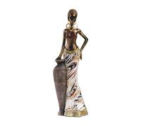 XLWLLNJ Statuette de Femme Africaine en Résine, Ornement Artisanal Rétro, Sculpture de Table, Décoration pour Bureau Ou Salle D'étude, Style c