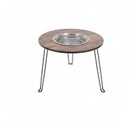 XLWLLNJ Table Pliante de Table de Pique Nique Table Extérieure Table Portable avec Espace Central pour Bûches Stabilité Pieds Antidérapants Poids Léger, Bois